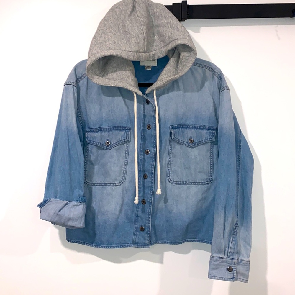 American Eagle Denim Hooded Jacket Medium NWOT